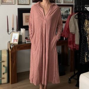 Free People Beach Pink Striped Swim Coverup